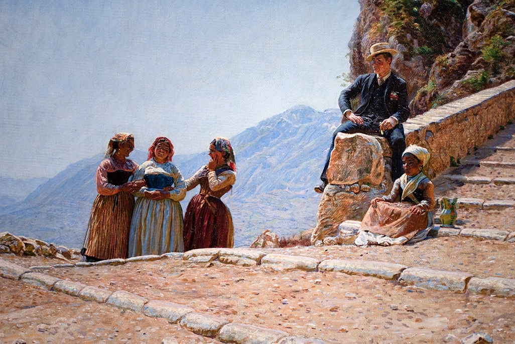 Kristian Zahrtmann - 100, Scala a Civita d'Antino, 1889, Museo Imago, Pescara